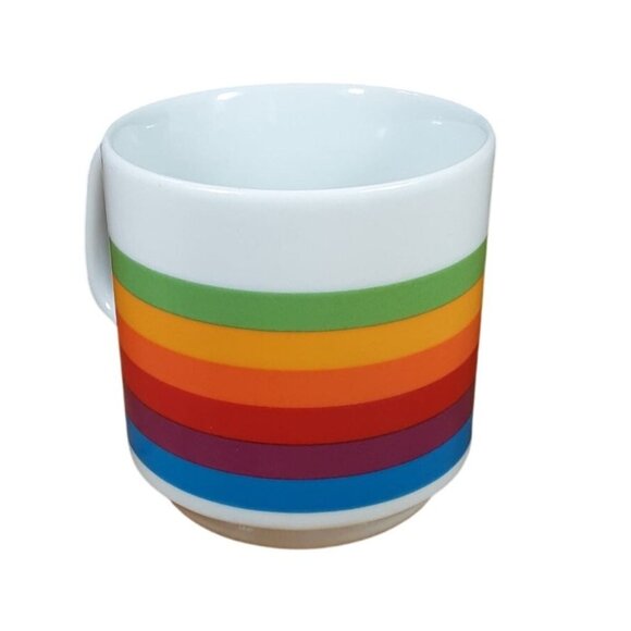 Vintage Apple Computer Logo 80's Mug Papel Rainbow MacIntosh Lisa Coffee Cup - Picture 5 of 14